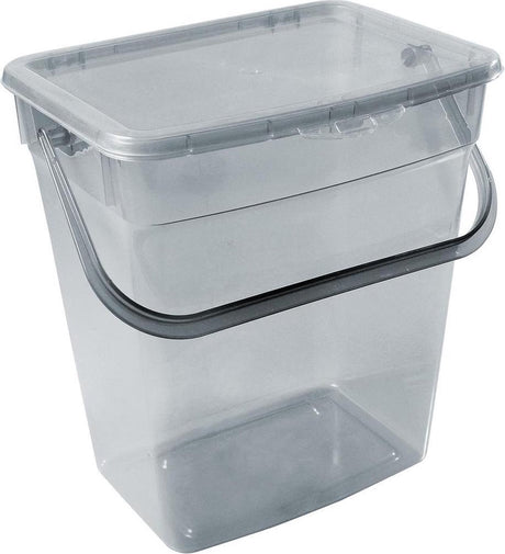 Plast Team 10l Pulverbehälter transparent - grau