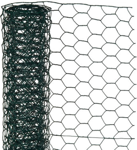Nature - verzinkt staal gaas - 1 x 5m - groen - 13 x 13mm mazen