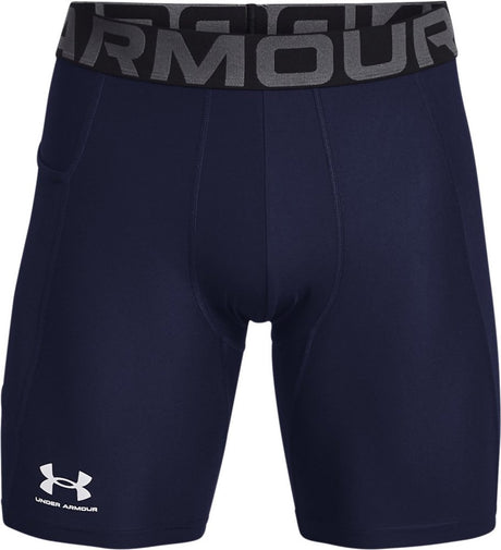 Under Armour UA HG Armour Shorts Herren Sporthose – Marineblau – Weiß
