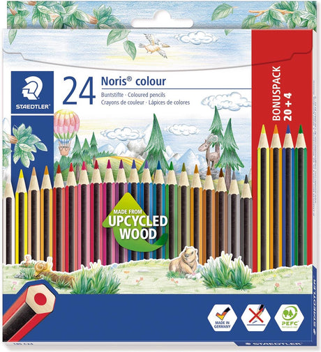 Staedtler Buntstifte Noris Set mit 20 + 4 Farben