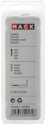 Mack 1017816 - schroefduim staal verzinkt 18st 3,0 x 25 mm | 10 stuks