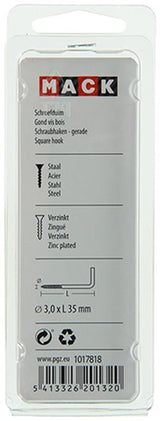 Mack 1017818 - schroefduim staal verzinkt 15 st 3,0 x 35 mm | 10 stuks