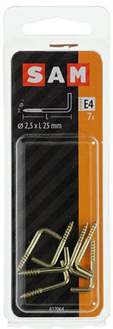 Mack 1019701 - schroefduim messing 7 st 2,5 x 25mm | 10 stuks