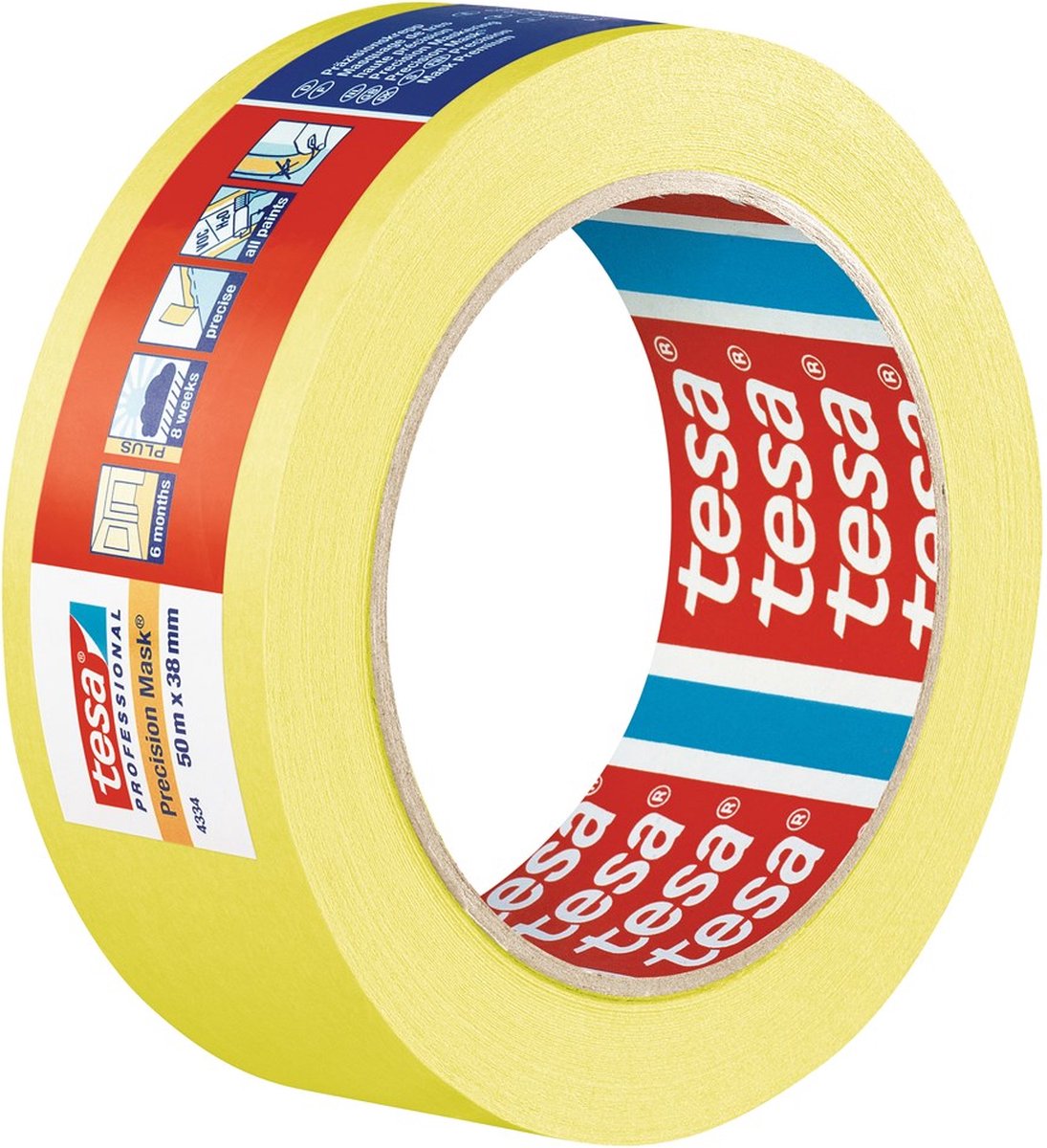 Tesa professional tesa precision mask 4334 25mm 50m geel