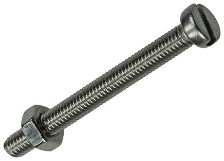 Mack 1019822 - metaalschroef cyl. kop + moer rvs 8 st m4x40 | 10 stuks