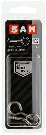 Mack 1019892 - schroefoog roestvrijstaal 2 st 3,0 x 20 mm | 10 stuks