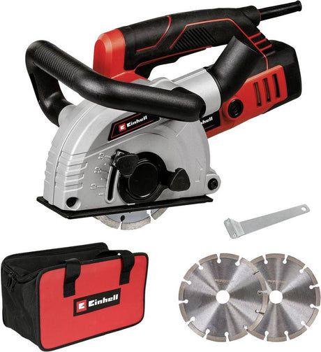 Einhell Wandmühle Te-ma 1500 - 1500 W - ø125 mm - Nuttiefe 5-30 mm - Nutbreite 8-30 mm - Staubabsaugung - inkl. 2x Diamant-Schleifscheiben