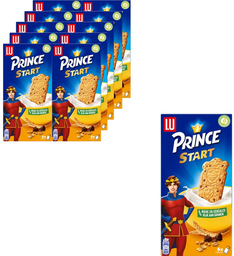 Lu Prince Start natürliche Frühstückskekse 10 x 300 g (6 x 50 g) – Kekse – Kekse für unterwegs – Kaffee – Tee – Arbeit – Brühe
