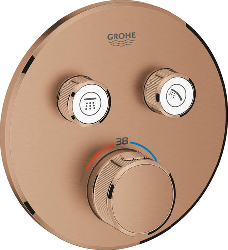 Grohe Grohtherm SmartControl Einbau-Duschthermostat – 2 Tasten – gebürsteter warmer Sonnenuntergang (mattbronze) – 29119dl0