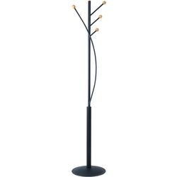Maul aura kapstok - 4 haak - standvoet - zwart - 1 stuk - ø 38.5 x 179.5 cm -
