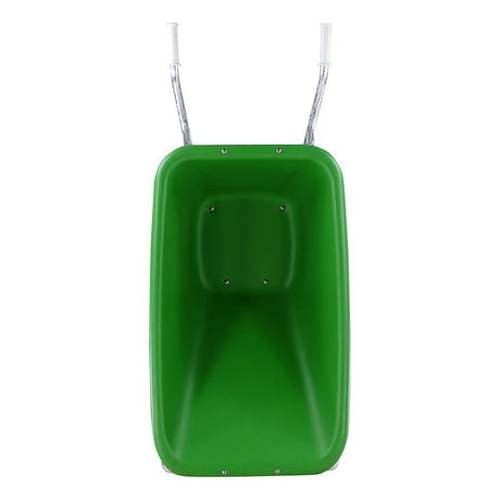 Fort producten kruiwagen f s 165l groen hdpe bak verzinkt onderstel