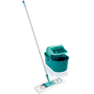 Leifheit Profi Bodenwischer XL – Micro Duo Bodentuch – komplettes Kompaktsystem – 42 cm Wischbreite – 8l Eimer