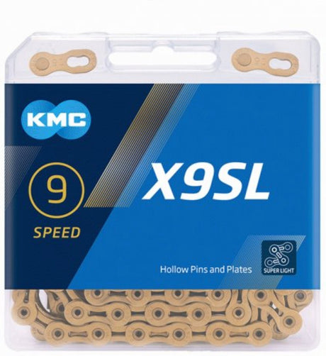 KMC Fahrradkette X9 Ti-N Gold 114 Schakels