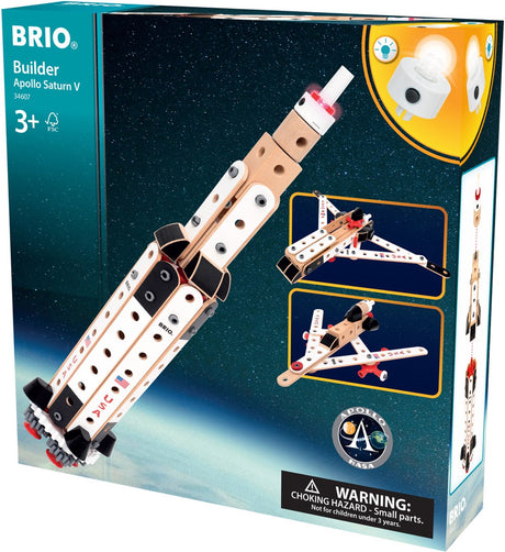 Brio Builder Apollo Saturn V – Raketenbauset – Lernspielzeug – ab 3 Jahren