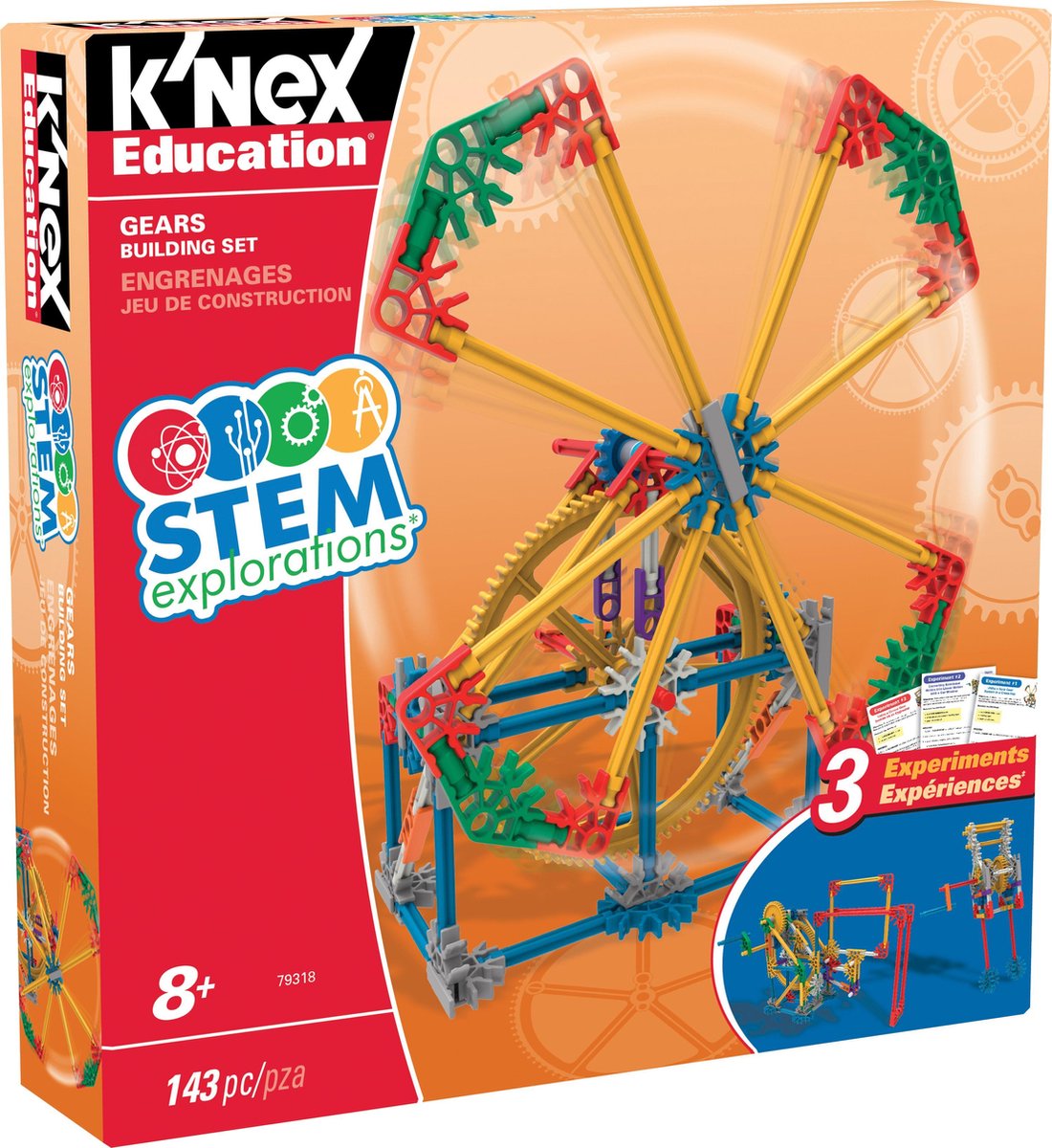 K'nex Education Stem Explorations Gears – Bauset mit Motor – über 140 Teile