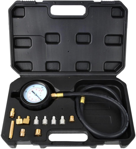 Automatisches Manometer-Set von Geko – 0–500 psi – 12 Adapter – 60 cm Schlauch