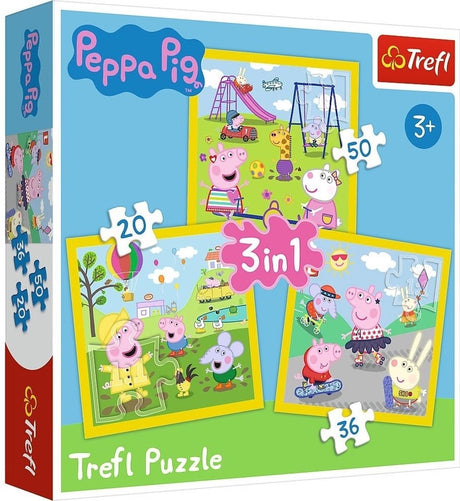 Trefl Peppa Pig 3-in-1-Puzzle – 20 36 50 Teile