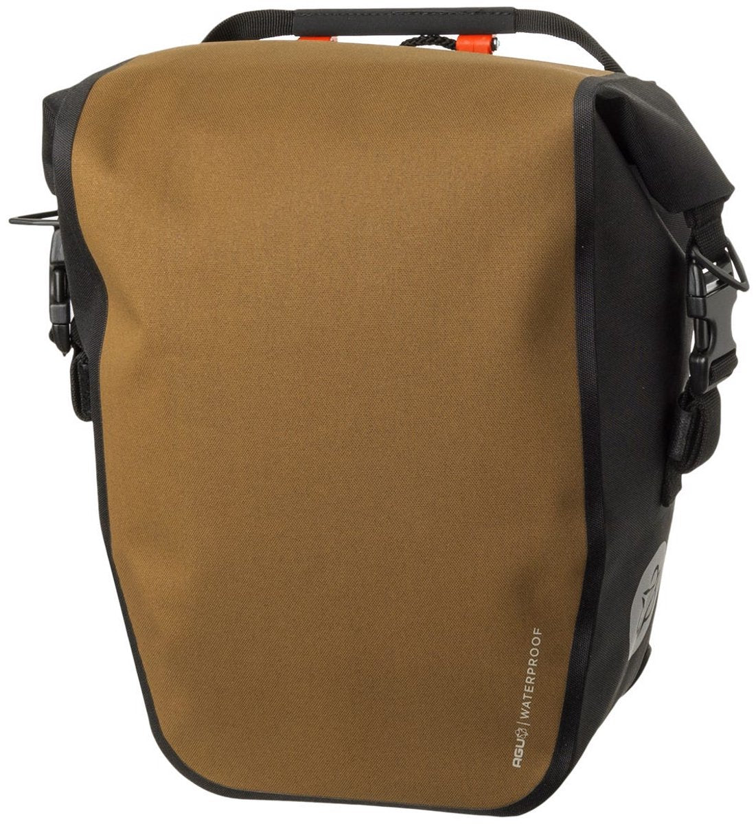 Agu clean shelter enkele fietstas - 100% waterdicht - click'ngo - rolltop - met reflectie - 17 liter - armagnac