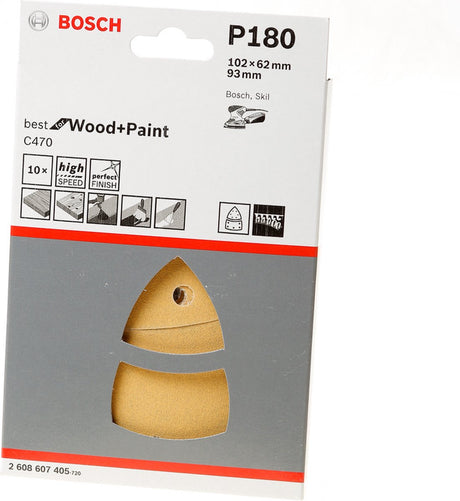 Bosch 10x Expert C470 Schleifpapier mit 11 Löchern für Mehrfachschleifen...