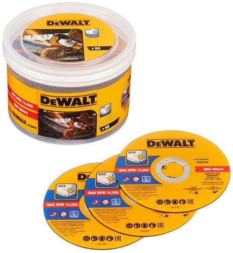 Dewalt-Zubehör – Satz Trennscheiben für Edelstahl 125 x 22,23 mm, 50 Stück dt20598