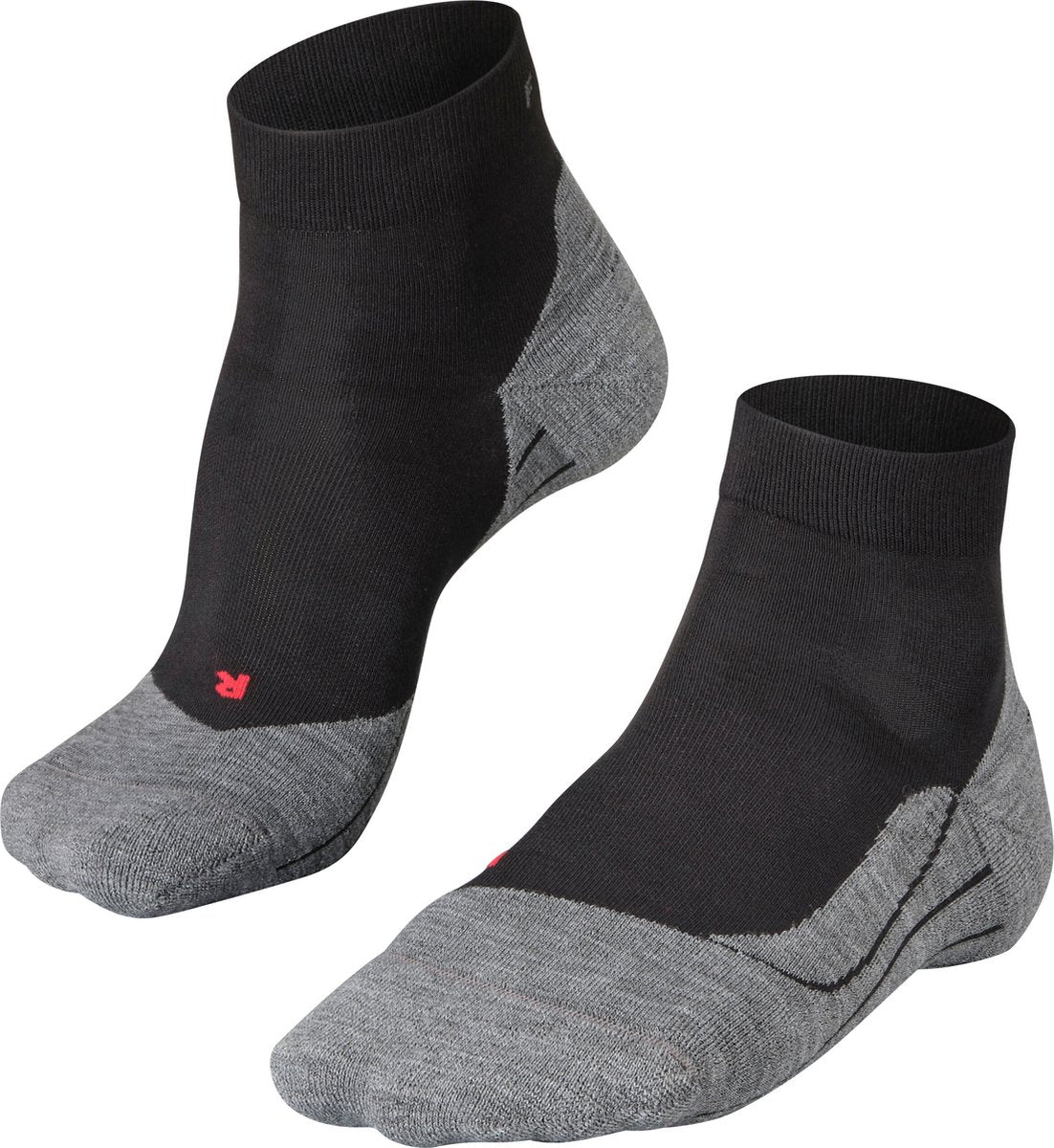 Falke ru4 kurze Anti-Blasen-Baumwoll-Funktionsmaterial-Laufsocken Herren Schwarz - Größe 46-48