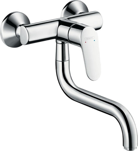 Hansgrohe Focus M41 Einhebel-Küchenmischer für Wandmontage – Chrom – Achsabstand 150 mm ± 12 mm