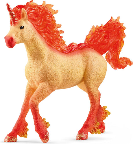 Schleich Bayala – Elementa Fire Einhorn Hengst – Einhornspielzeug – 70756