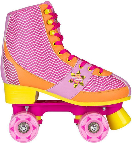 Nijdam rolschaatsen - chevron - roze oranje - maat 37 38