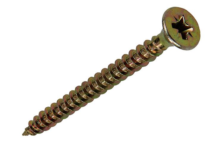 Mack 1020106 - spaanplaatschroef vz kop geel vz 200 st 4,5 x 50 mm | 2 stuks