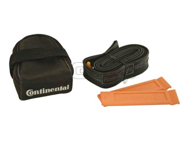 Continental Satteltasche inkl. Schlauch 28 Racing Französisch 60 mm + Feuerzeuge