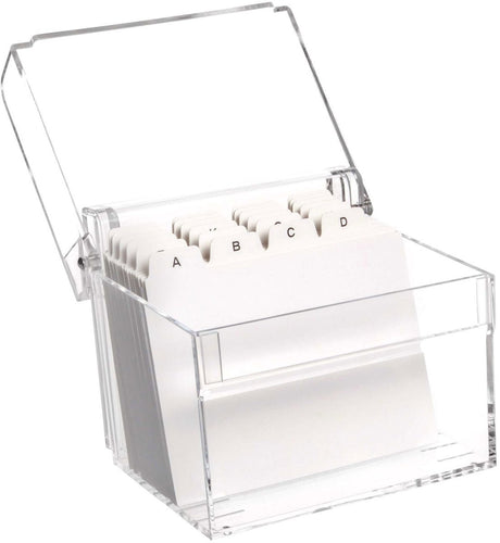 Maul Karteikartei mit Register A7 Acryl 12 x 10 x 9,5 cm transparent