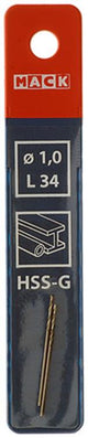 Mack 1018396 - metaalboor hss g din 338 ø 1,0 x 34 mm 2st | 5 stuks