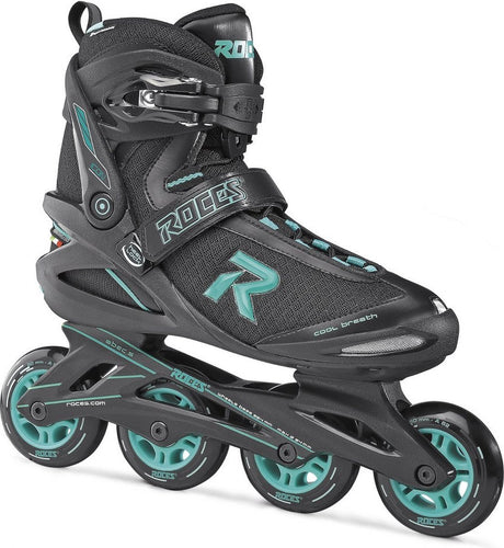 Icon Inlineskates Softboot Damen 80 mm 82A Schwarz Aqua Größe 38