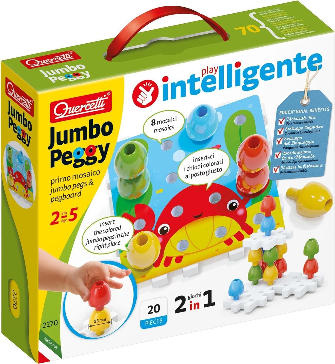 Quercetti Stapelspiel Jumbo Peggy Junior Karton 24-teilig