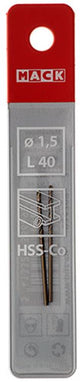 Mack 1018419 - metaalboor hss co5% din 338 ø 1,5 x 40 mm 2st | 5 stuks