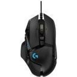 Logitech G502 Hero Hochleistungs-Gaming-Maus (schwarz, 100–25.600 dpi, RGB-LEDs)