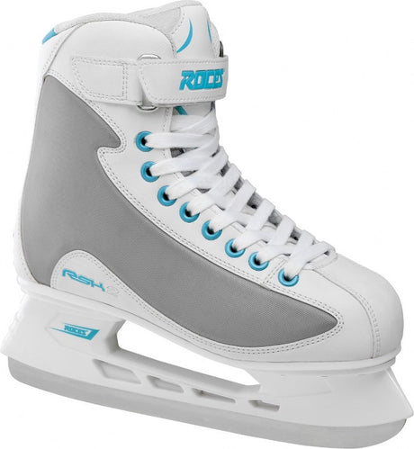 Roces – RSK 2 – Eishockey-Schlittschuhe – Schlittschuhe Damen – Weiß Blau – Stabile Konstruktion aus Edelstahl und Eisen – Größe EU 40