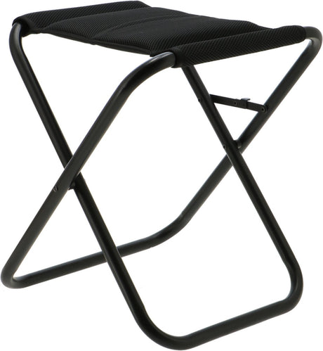 Travellife barletta campingkruk zwart - ventilerend en sneldrogend 2d mesh - inclusief inklapbeveiliging