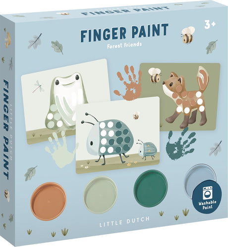 Little Dutch Fingerfarbe Waldfreunde – Komplettset – Geschenktipp – Kreativspielzeug