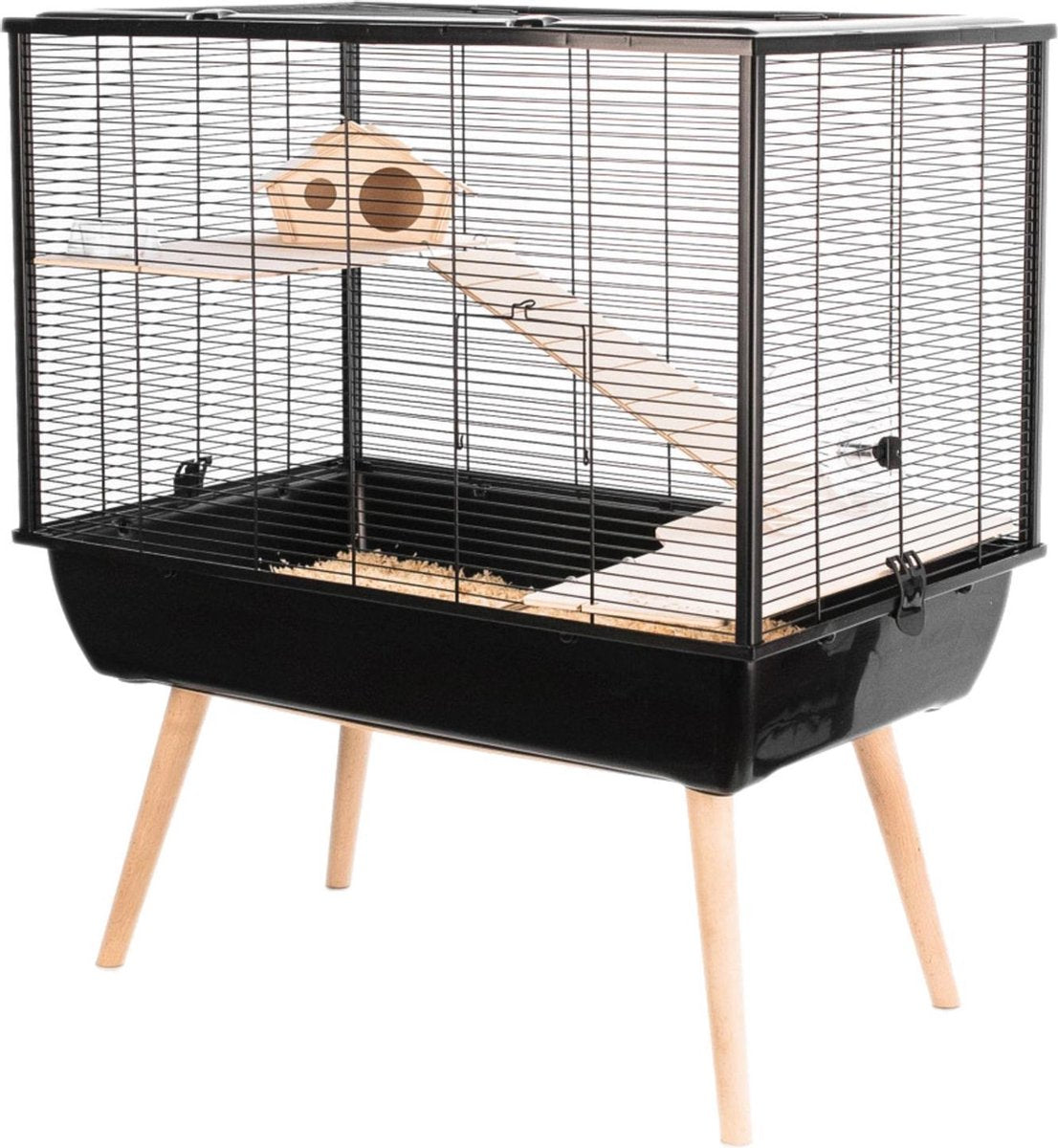 Zolux Nagetierkäfig Neo Silta - Tiergehege - Schwarz - 78 x 48 x 87,5 cm