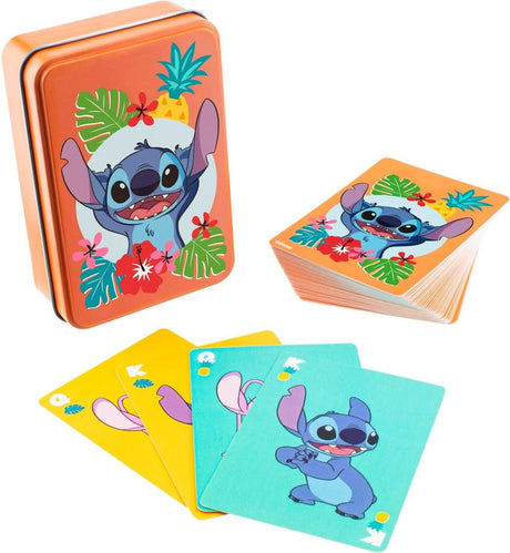 Paladone Disney Stitch Kartenspiel – mit Metallbox – für Rommé, Poker, Blackjack