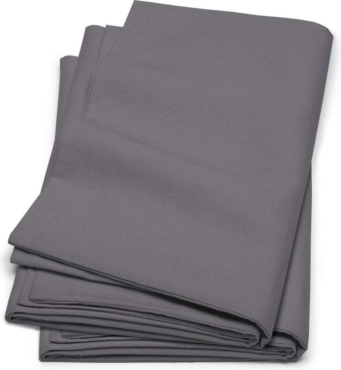 Cinderella - kussenslopen met rits - flanel - 80x80 cm - antraciet - 2 stuks