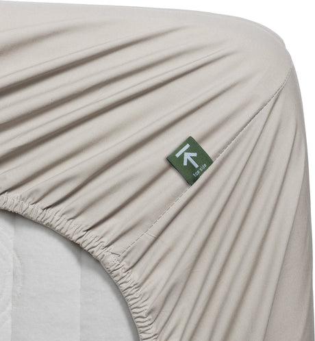 Beddinghouse percale katoen - splittopper hoeslaken - 180x220 - naturel