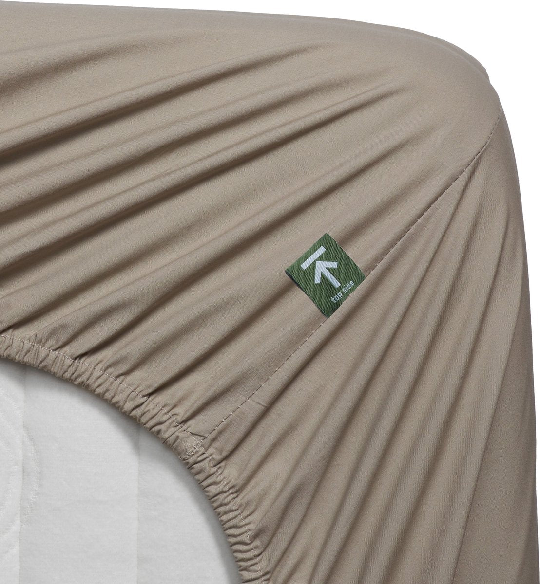 Beddinghouse percale katoen - topper hoeslaken - 180x220 - zand