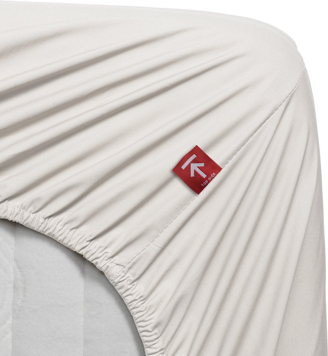 Beddinghouse percale katoen - topper hoeslaken - 160x200 - gebroken wit