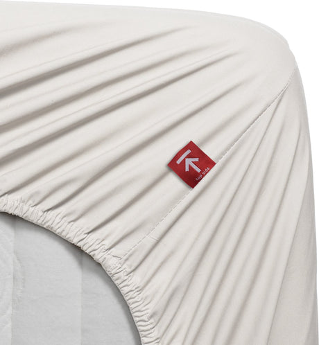 Beddinghouse percale katoen - hoeslaken - 140x200 - gebroken wit