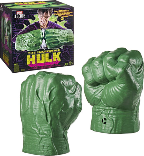 Marvel legends series hoogwaardige incredible hulk-rollenspelvuisten met smash 'n bash-geluidseffect
