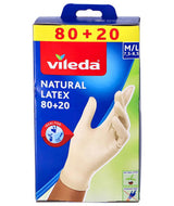 Vileda 1070143 - Handschuhe Naturlatex 80 + 20 m l | 6 Stück
