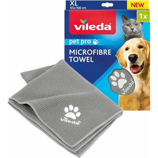 Vileda petpro Mikrofaserhandtuch XL – saugfähig und schnell trocknend – Wabenstruktur – Größe XL