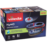 Vileda h2pro Schleuderwischsystem – komplettes Wischset mit Eimer und Pedalpresse – 2 separate Wasserbehälter – immer sauberes Wasser